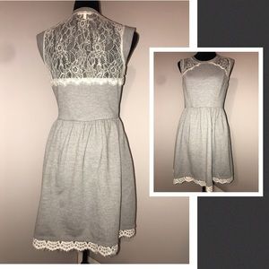 ⬇️$70 Monteau Gray and lace detailed dress!